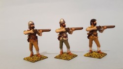 militia arquebusier standing firing singles